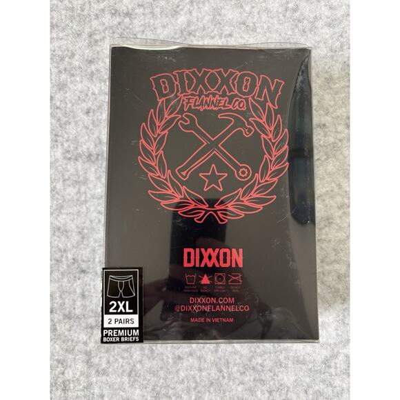 Dixxon Flannel Co. Men's Size Large Boxer Brief 2 Pack Red Black Multi-color - Picture 3 of 5